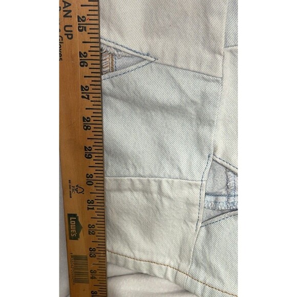 LEVIS 501 Button Fly Light wash Jeans W24 L 26 Vintage Red Tab Cut Outs Design - Picture 14 of 16